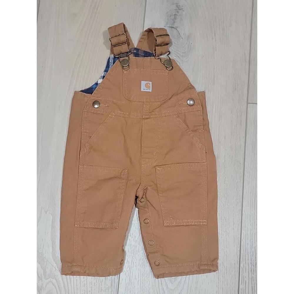Carhartt Canvas overalls for baby boys 3M Gold-brown #CB3 - Picture 3 of 9